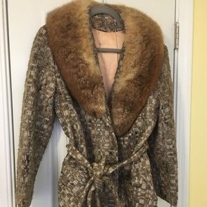 Vintage Fur Collar Coat